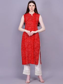 Gahan - Womens Red Viscose Rayon Fabric Kurta