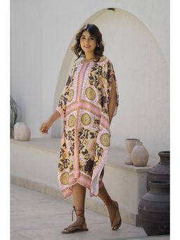 Gahan - Womens Bohemian Print Elegant Flowing Style Kaftan