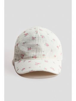 H&M - Unisex White AppliquD Cotton Cap