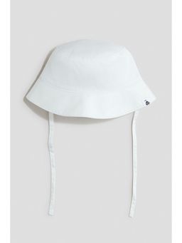H&M - Unisex White Cotton Bucket Hat