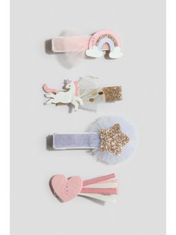 H&M - Girls Pink 4-Pack Hair Clips