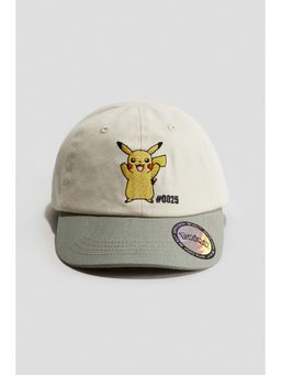 H&M - Boys Beige Motif-Detail Cotton Cap