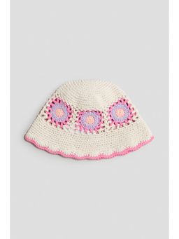 H&M - Girls White Crochet-Look Bucket Hat