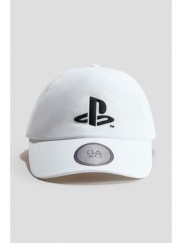 H&M - Boys White Embroidered-Motif Cotton Twill Cap