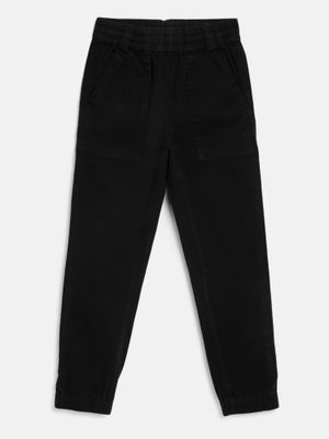 Campana Boys Hugo Cotton-Lycra Relax Fit Pants - Navy