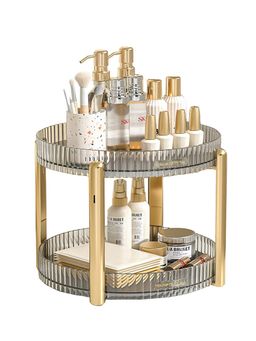 House of Quirk - Bathroom Vanity Makeup Organizer Dressing Table Counter (Grey)