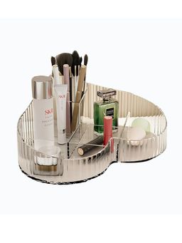 House of Quirk - Heart Shape Cosmetic Storage Tray Lipstick Perfume Organizer (White)