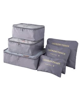 House of Quirk - Packing Cubes for Travel Organizer Bags Set of 6 (Grey)