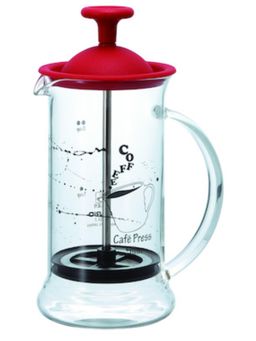 Hario - Cafe Press Slim Glass Red (240ml)