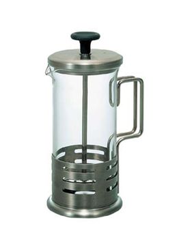 Hario - Harrier Bright Tea & Coffee Press 300 ml Heat-Proof Glass & Stainless Steel Silver