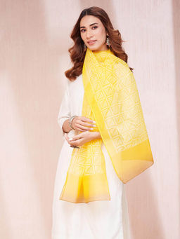 Fabindia - Mustard Cotton Silk Stole