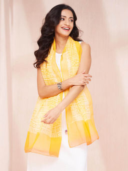 Fabindia - Mustard Cotton Silk Stole