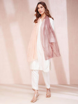 Fabindia - Beige Cotton Silk Tie and Dye Stole