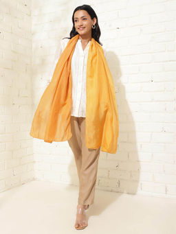 Fabindia - Mustard Viscose Tie and Dye Stole