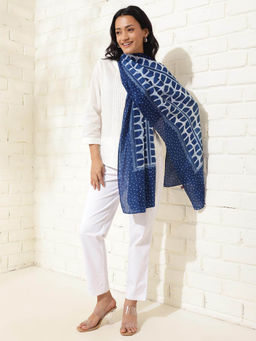 Fabindia - Indigo Modal Printed Stole