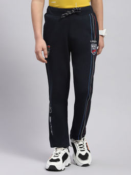Monte Carlo - Boys Navy Printed Regular Fit Trackpants