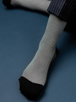 Theater - Men Black Houndstooth Socks