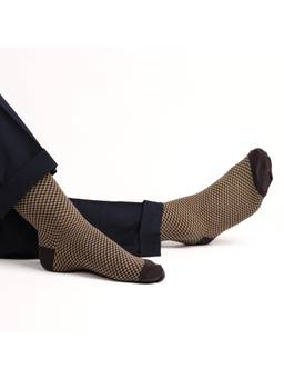 Theater - Brown Check Socks