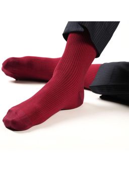 Theater - Maroon Pinstripe Socks