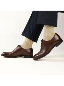 Theater - Men Cream Gingham Socks