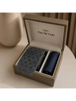 The Tie Hub - Grey Wool Polka Formal Wear Gift Set For Men