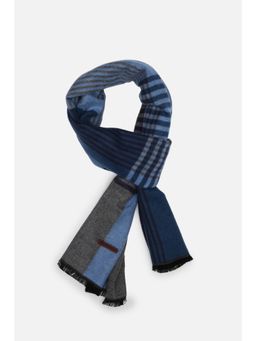 Van Heusen - Men Blue Check Casual Muffler