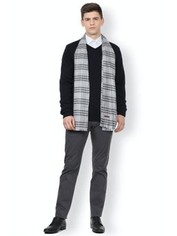 Van Heusen - Men Grey Check Casual Muffler