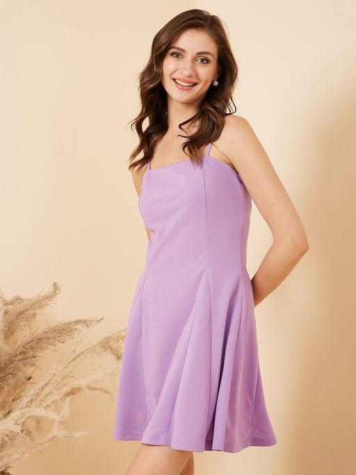 white christmas dresses Lavender Dropped Shoulder Belted Dress – Modora UK main image 0