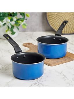 HomeTown - Fiesta Aluminium And Bakelite Saucepan Set Of 2 In Cobalt Colour