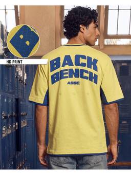 Bewakoof - Yellow Typography Oversized T-shirt