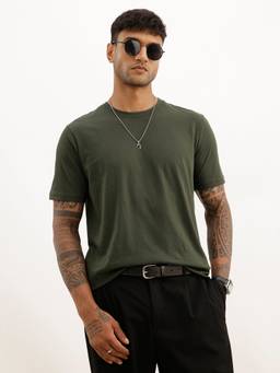 WROGN - Olive Core Basics Slim Fit T-Shirt