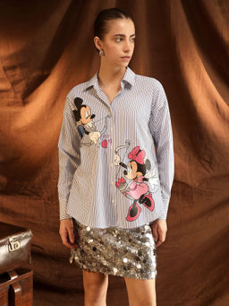 Kazo - Disney Mickey and Minnie Blue Shirt