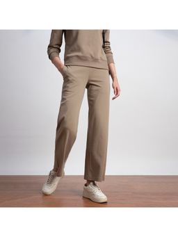 Jockey - U102 Women Super Combed Cotton Rich Relaxed Fit Wide Leg Pant- Beige