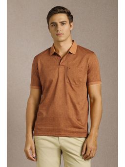 Louis Philippe - Men Brown Printed Polo T-shirt