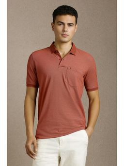 Louis Philippe - Men Brown Dots Polo T-Shirt