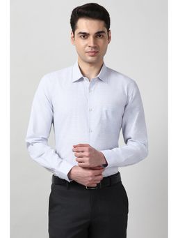 Peter England - Men Blue Slim Fit Full Sleeves Formal Shirt
