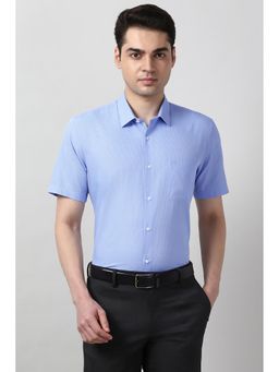 Peter England - Men Light Blue Regular Fit Half Sleeves Formal Shirt