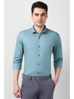 Peter England - Men Light Blue Slim Fit Full Sleeves Formal Shirt