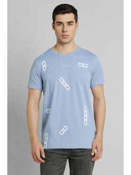 Simon Carter - Blue Printed T-Shirt
