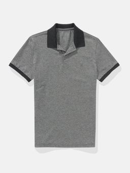 American Eagle - Men Grey Slim Fit Pique Polo Shirt