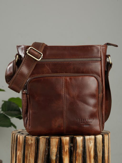 Leather Messenger Men's Side Bags Online Teakwood Men's