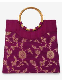 Fabindia - Purple Self Design Clutch