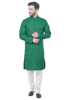 SG LEMAN - Green Solid Kurta (Set of 2)