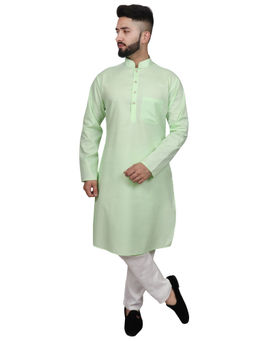 SG LEMAN - Green Solid Kurta (Set of 2)