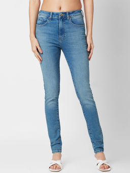 Spykar - High Rise Skinny Blue Jeans for Women