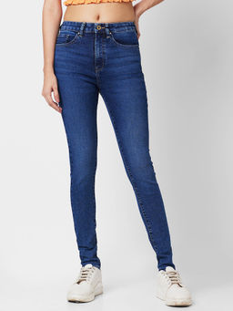Spykar - High Rise Skinny Blue Jeans for Women