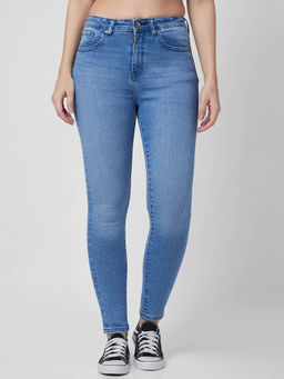 Spykar - High Rise Skinny Blue Jeans for Women
