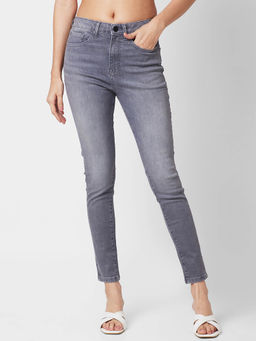 Spykar - High Rise Super Skinny Grey Jeans for Women