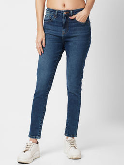 Spykar - High Rise Super Skinny Blue Jeans for Women
