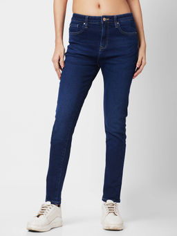 Spykar - High Rise Super Skinny Blue Jeans for Women